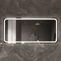 Зеркало Cezares Stylus 150 x 70 см, со встроенной подсветкой, сенсорным выключателем и подогревом, белое, CZR-SPC-STYLUS-1500-700-TCH-WARM