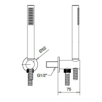 Шланговое подключение Cezares CZR-U-AI4-BIO, белый матовый