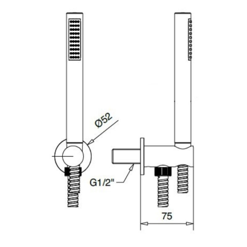 Шланговое подключение Cezares CZR-U-AI4-BIO, белый матовый