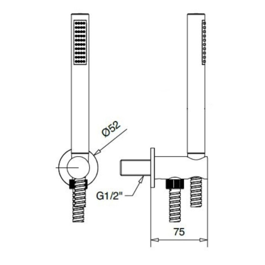 Шланговое подключение Cezares CZR-U-AI4-BIO, белый матовый