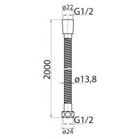 Душевой шланг Cezares CZR-U-FBV-200-01, 200 см, металл, хром