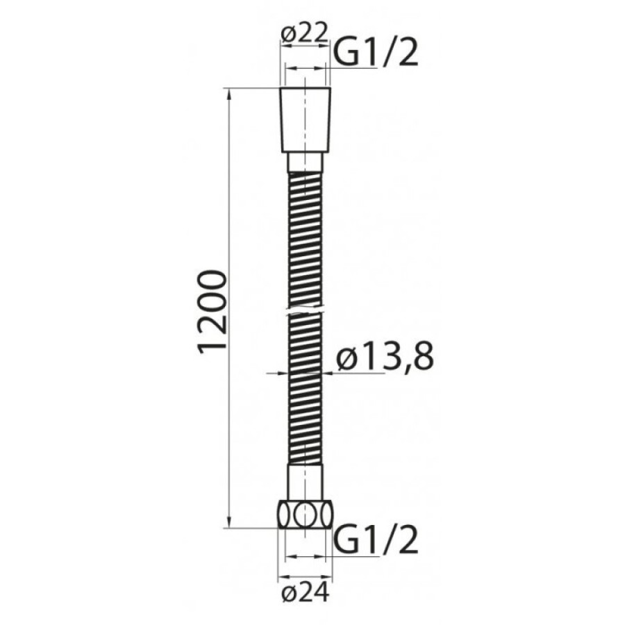 Душевой шланг Cezares CZR-U-FMDC-120-02, 120 см, металл, бронза