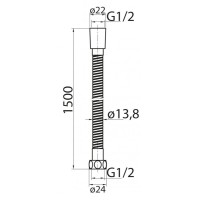 Душевой шланг Cezares CZR-U-FMDC-150-02, 150 см, металл, бронза