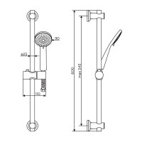 Душевой гарнитур Dorff Logic New D0103000SS