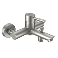 Смеситель для ванны и душа Dorff Logic New D0103030SS, с гарнитуром, нержавеющая сталь