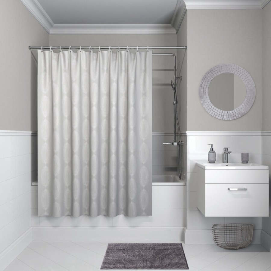 Штора для ванной комнаты Iddis Decor 200 x 180 см, D02P218i11, полиэстер, серый