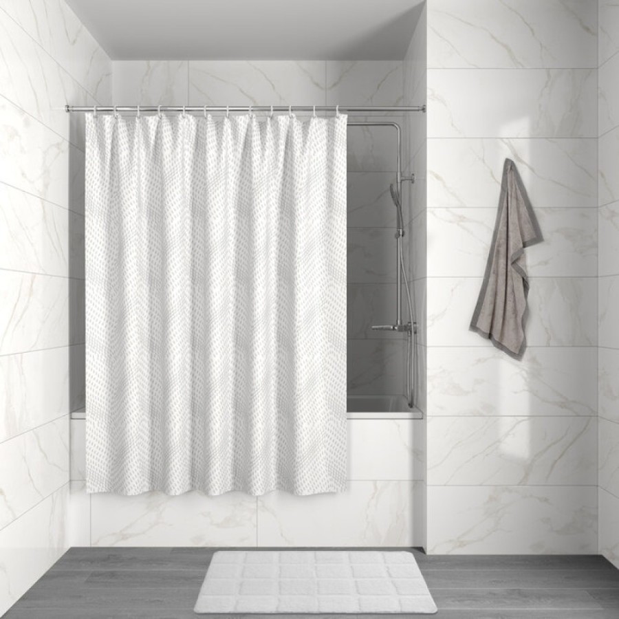 Штора для ванной комнаты Iddis Decor 180 x 180 см, D04P118i11, полиэстер, белый