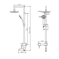 Душевая система Dorff Logic New D0703000SS, цвет нержавеющая сталь