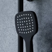 Душевой гарнитур Dorff Norma D0712020 с верхним душем, 1 режим струи, черный