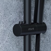 Душевой гарнитур Dorff Norma D0712020 с верхним душем, 1 режим струи, черный