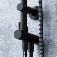 Душевой гарнитур Dorff Norma D0712020 с верхним душем, 1 режим струи, черный