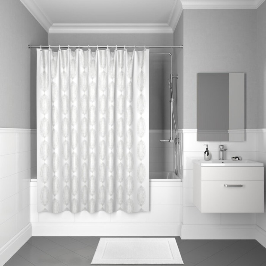 Штора для ванной комнаты Iddis Decor 200 x 180 см, D15P218i11, полиэстер, белый