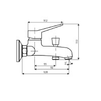 Смеситель Dorff Optima D2010008 для ванны и душа, с гарнитуром, хром