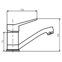 Смеситель Dorff Optima, для раковины, с поворотным изливом, хром, D2021001