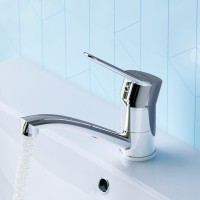 Смеситель Dorff Optima, для раковины, с поворотным изливом, хром, D2021001