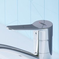 Смеситель Dorff Optima, для раковины, с поворотным изливом, хром, D2021001
