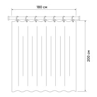 Штора для ванной комнаты Iddis Decor D23P218i11 180 x 200 см, полиэстер, бежевый