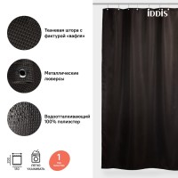Штора для ванной комнаты Iddis Decor D25P218i11 180 x 200 см, полиэстер, темно-коричневый