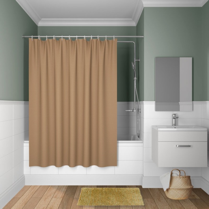 Штора для ванной комнаты Iddis Decor D27P218i11 180 x 200 см, полиэстер, светло-коричневый