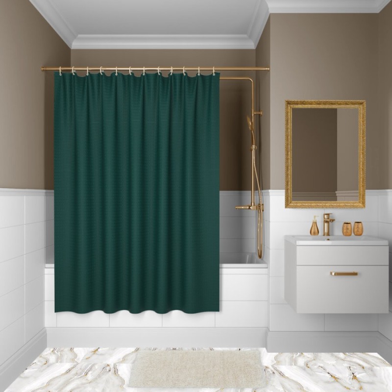 Штора для ванной комнаты Iddis Decor D29P218i11 180 x 200 см, полиэстер, зеленый