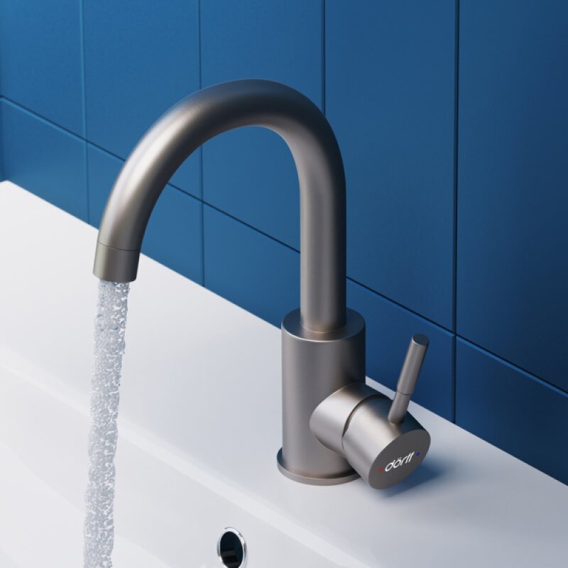 Смеситель Dorff Logic D3002101SS для раковины, нержавеющая сталь
