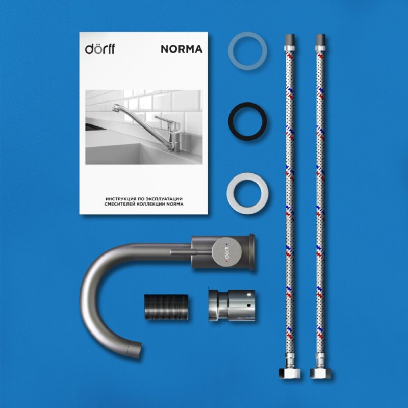 Смеситель Dorff Logic D3002101SS для раковины, нержавеющая сталь