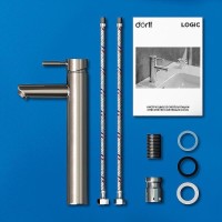 Смеситель Dorff Logic D3002102SS New для раковины, нержавеющая сталь