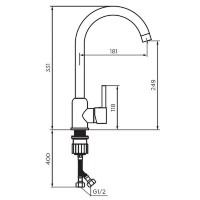 Смеситель для кухни Dorff Logic D3007033, белый матовый