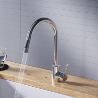 Смеситель для кухни Dorff Logic D3007500, с выдвижным изливом, хром глянцевый