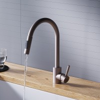 Смеситель для кухни Dorff Logic D3007511, с выдвижным изливом, сатин матовый