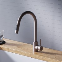 Смеситель для кухни Dorff Logic D3007511, с выдвижным изливом, сатин матовый