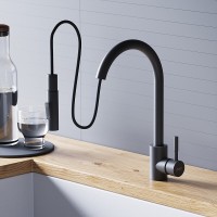 Смеситель для кухни Dorff Logic D3007522, с выдвижным изливом, черный матовый