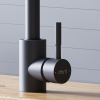 Смеситель для кухни Dorff Logic D3007522, с выдвижным изливом, черный матовый