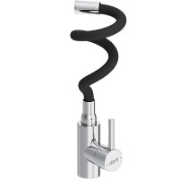 Смеситель для кухни Dorff Logic D3007622, с гибким изливом, черный матовый