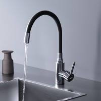 Смеситель для кухни Dorff Logic D3007622, с гибким изливом, черный матовый