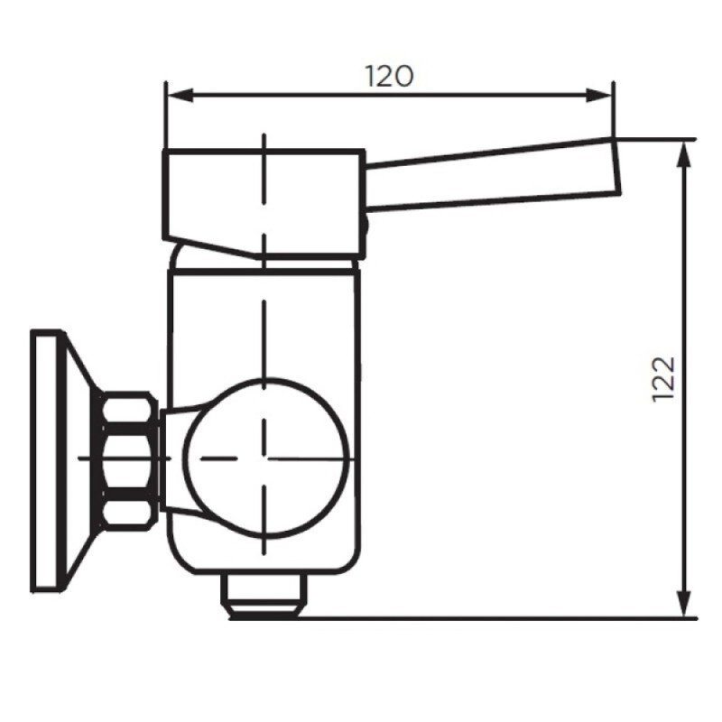 Смеситель Dorff D3020000SS Logic new для душа, из нержавеющей стали