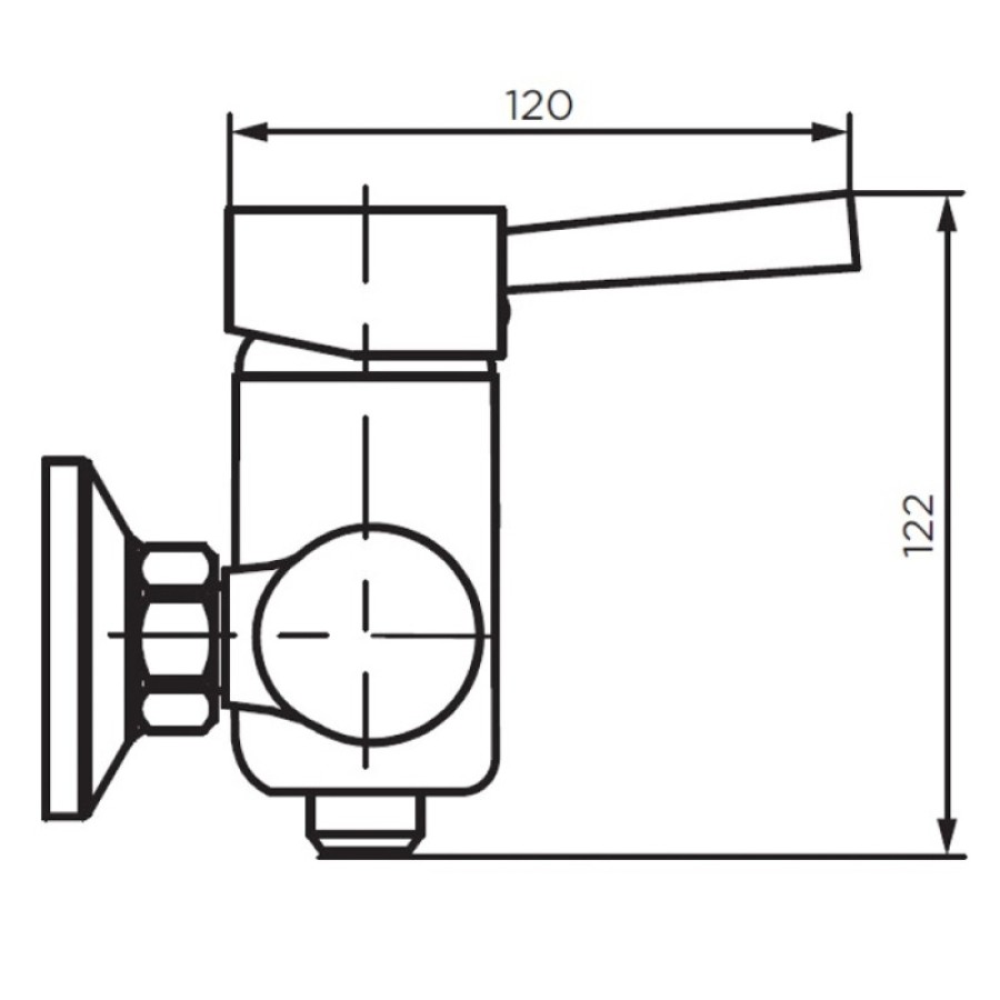 Смеситель Dorff D3020000SS Logic new для душа, из нержавеющей стали