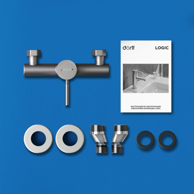 Смеситель Dorff D3020000SS Logic new для душа, из нержавеющей стали