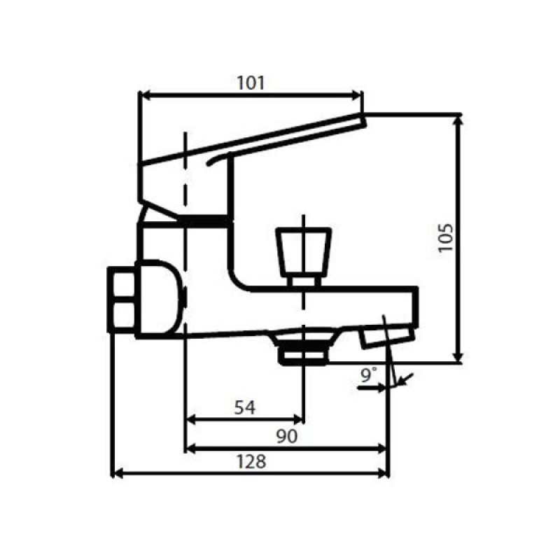 Смеситель Dorff Prime D4010000 для ванны и душа