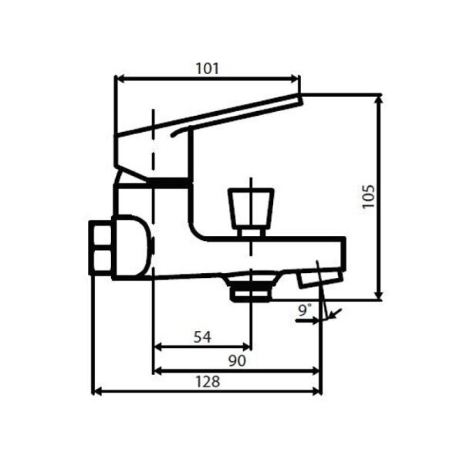 Смеситель Dorff Prime D4010000 для ванны и душа