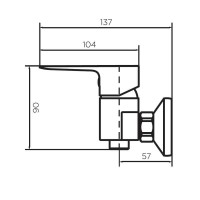 Смеситель Dorff Prime new D4010200 для душа
