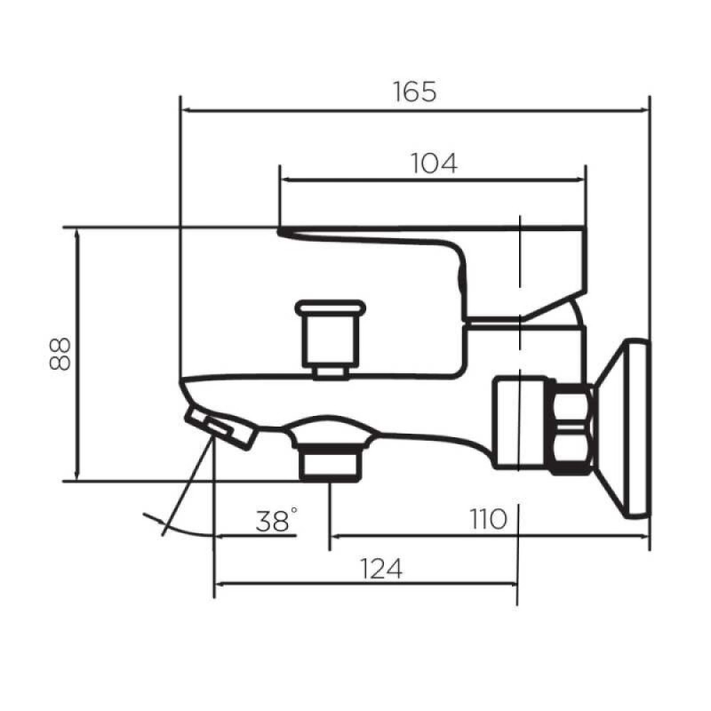 Смеситель Dorff Prime new D4011000 для ванны и душа