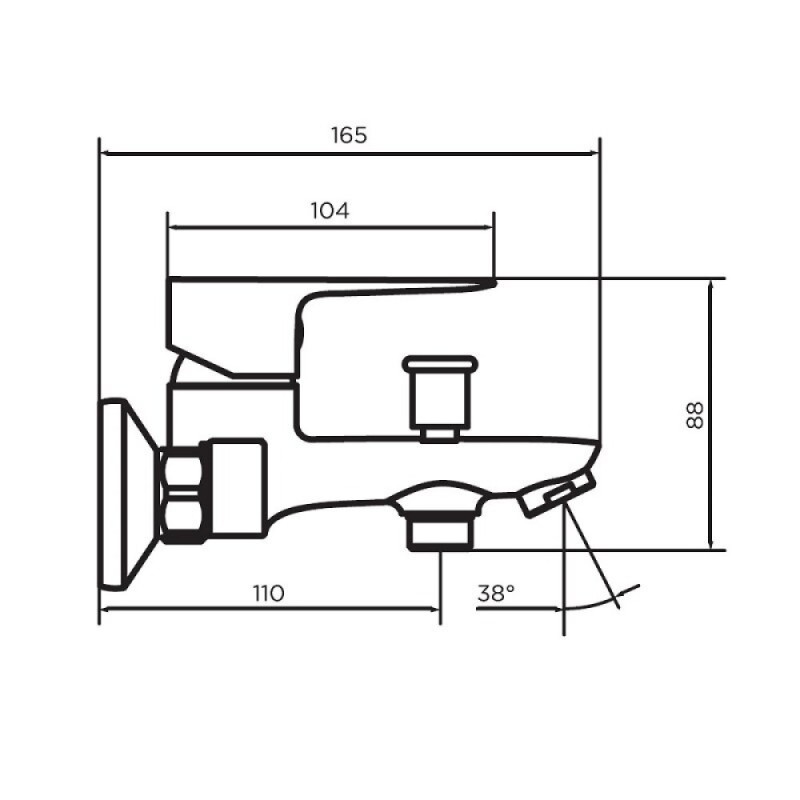 Смеситель Dorff Prime new D4011022 для ванны и душа, черный