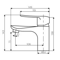 Смеситель Dorff Ultra D5002100 для раковины, хром