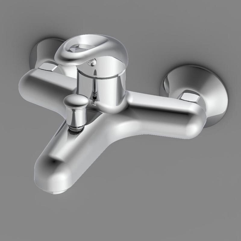 Полимерный смеситель Dorff Comfort D8010000, для ванны и душа, хром