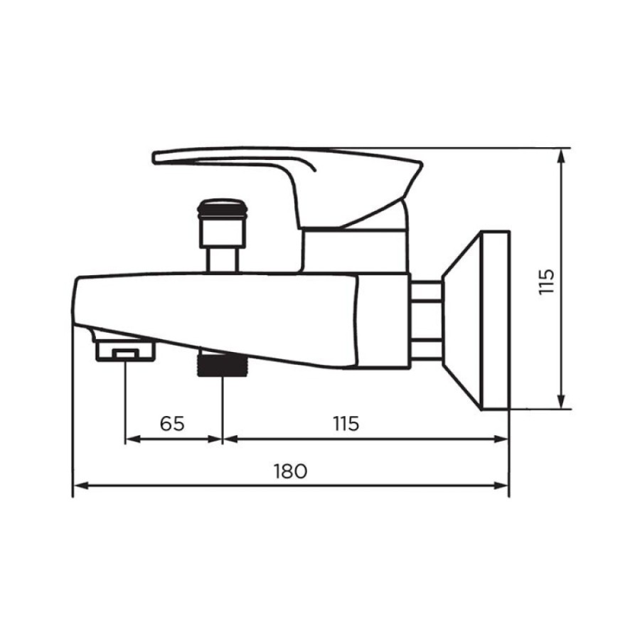 Смеситель для ванны и душа Dorff Alpha, D9010000WH, белый