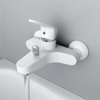 Смеситель для ванны и душа Dorff Alpha, D9010000WH, белый