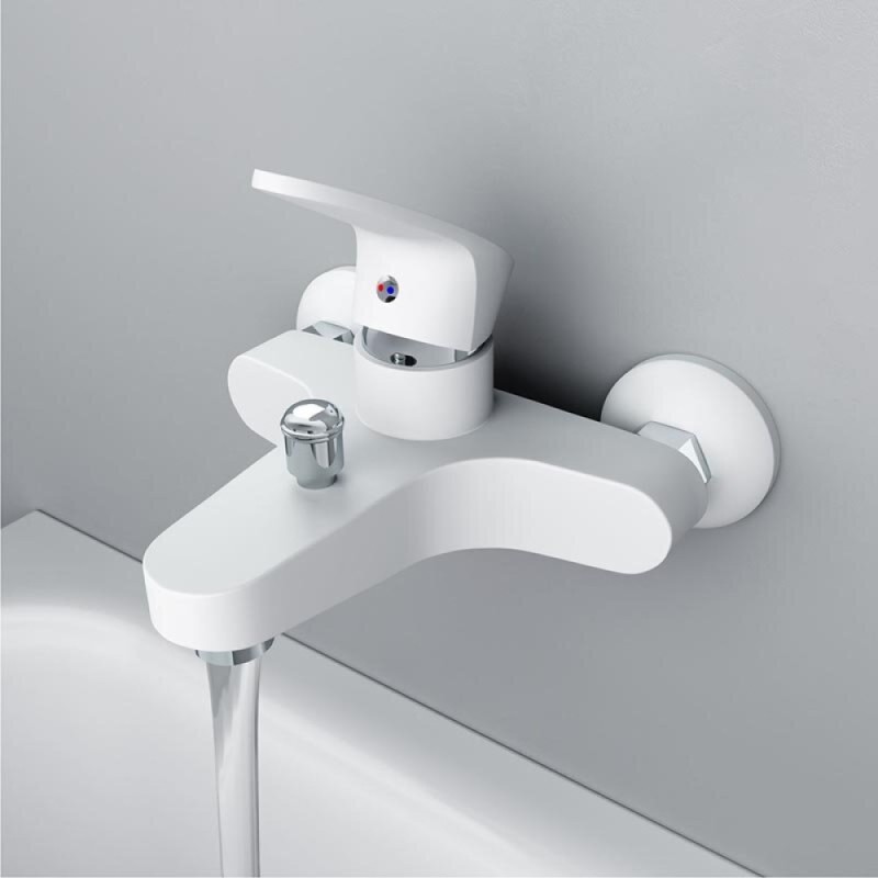 Смеситель для ванны и душа Dorff Alpha, D9010000WH, белый