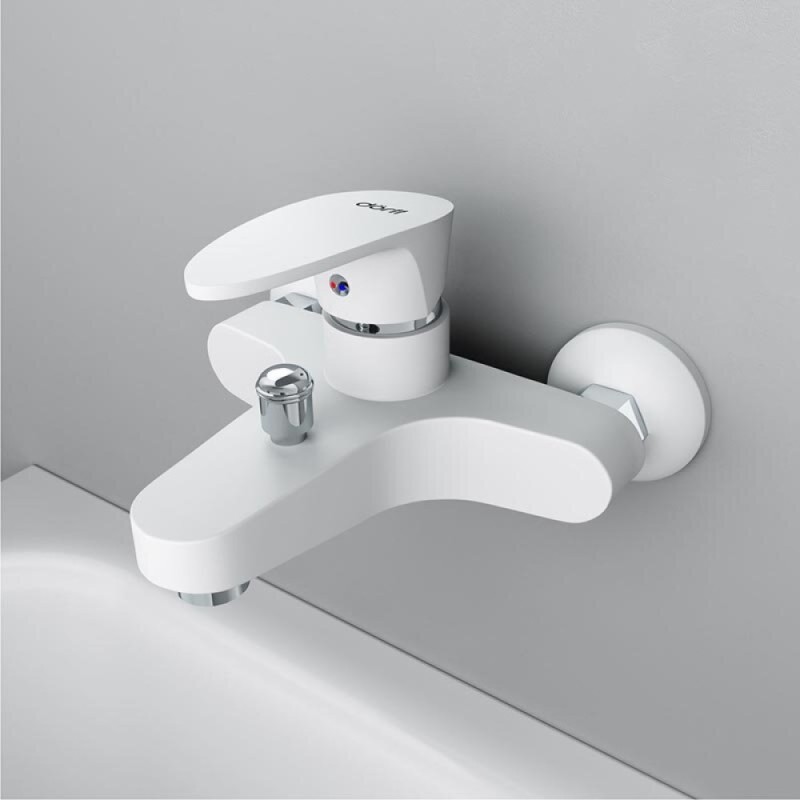 Смеситель для ванны и душа Dorff Alpha, D9010000WH, белый