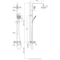 Душевая система D&K Venice Baciano DA1033701B14, хром